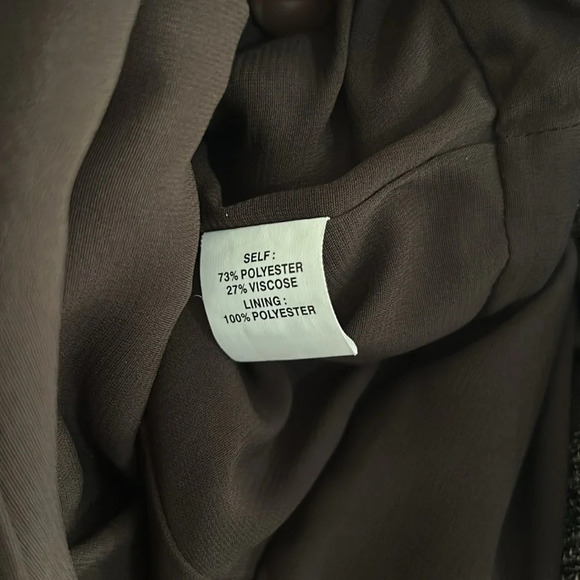 Kay Unger Women’s Dress Tweed Knee Length Brown V-Neck Fall Career Work Size 8 - Picture 11 of 13